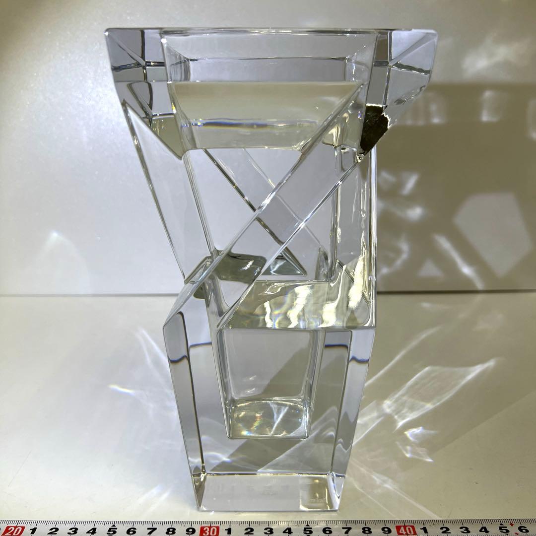 バカラ　アーキテクチャー花瓶　共箱　高さ23.8㎝　東Y7-1209☆1Fトニヒ
