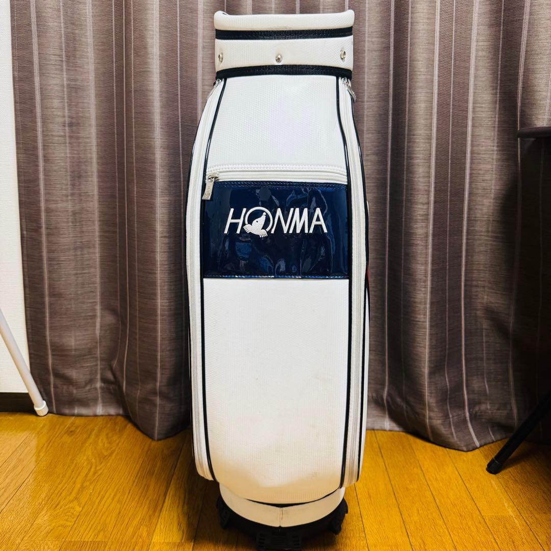 HONMA キャディバッグ ゴルフ バッグ ホワイト 白 White 本間
