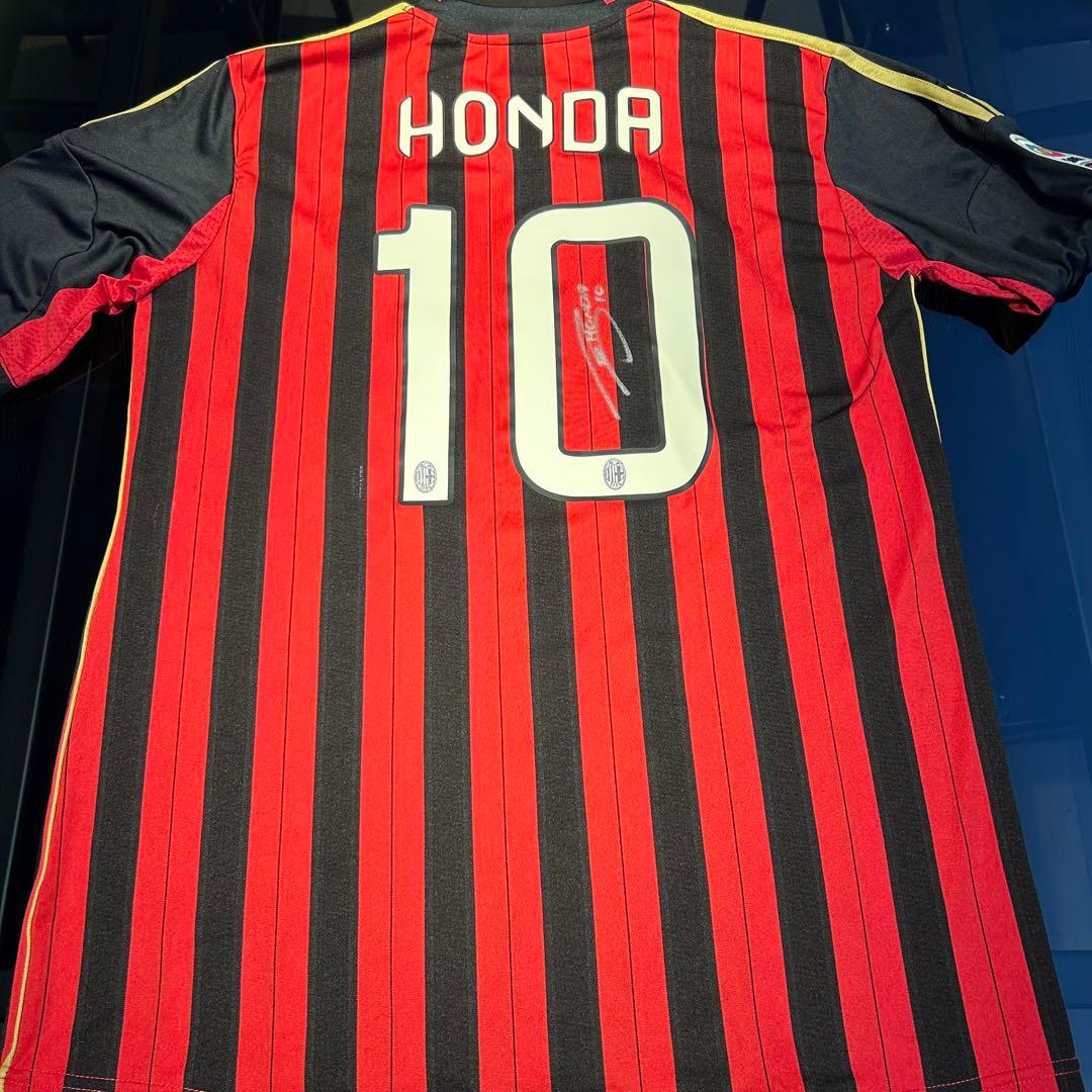 ACミラン 本田圭佑 13/14ホームユニフォーム直筆サイン入りマルチサイン