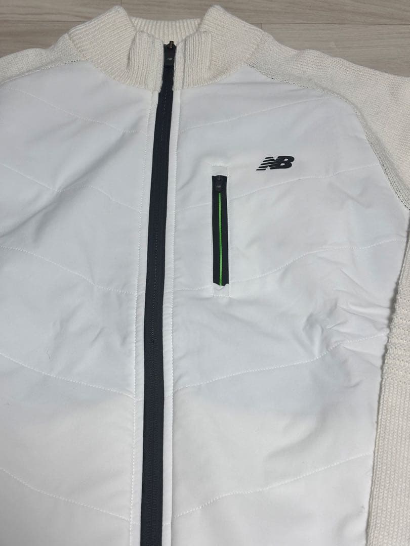 ニューバランス ゴルフ メンズ ニットブルゾン ウェア Lサイズ ホワイト 新品