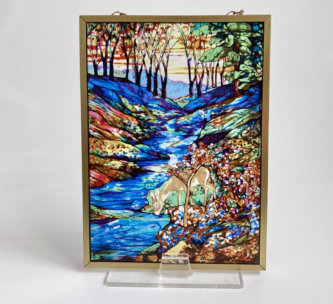 ルイス・C・ティファニー 鹿 ステンドグラス グラスマスターズ Tiffany