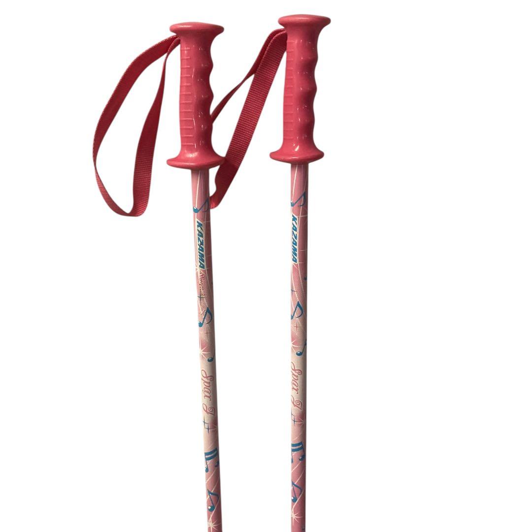 【メ01126-54】 KAZAMA キッズ用スキー板セット 136cm