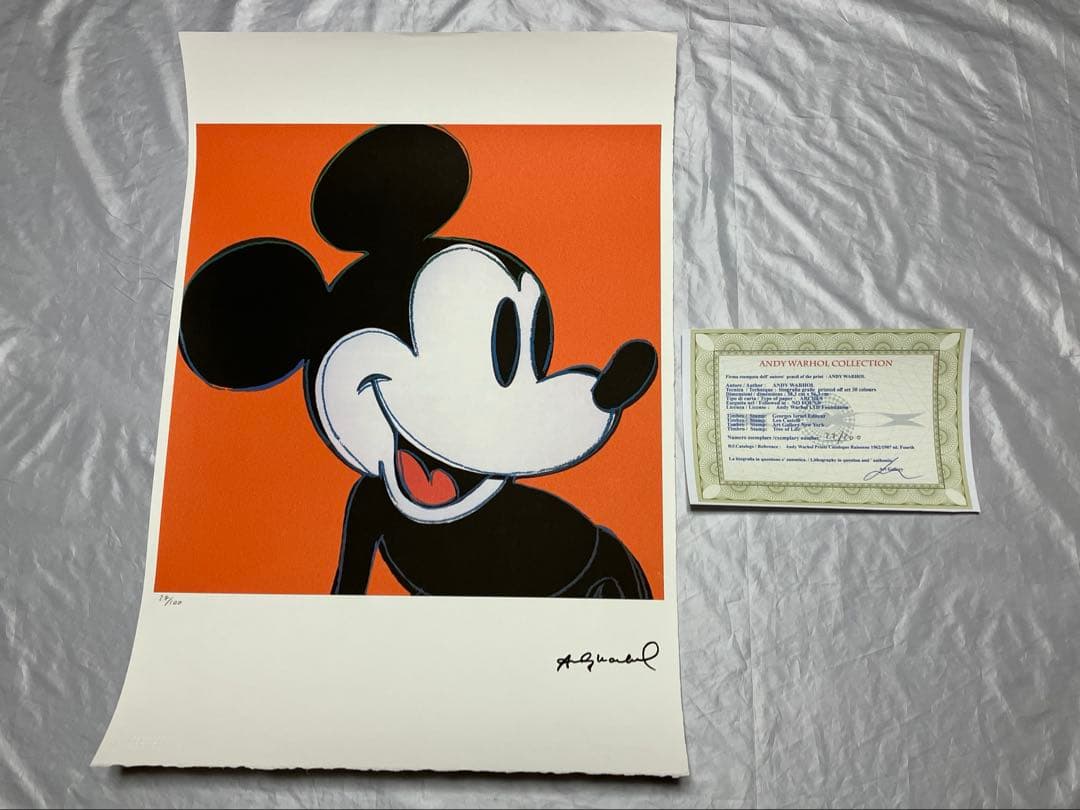 i*t様 【模写】限定100枚 アート品 アンディ・ウォーホル ミッキーマウス