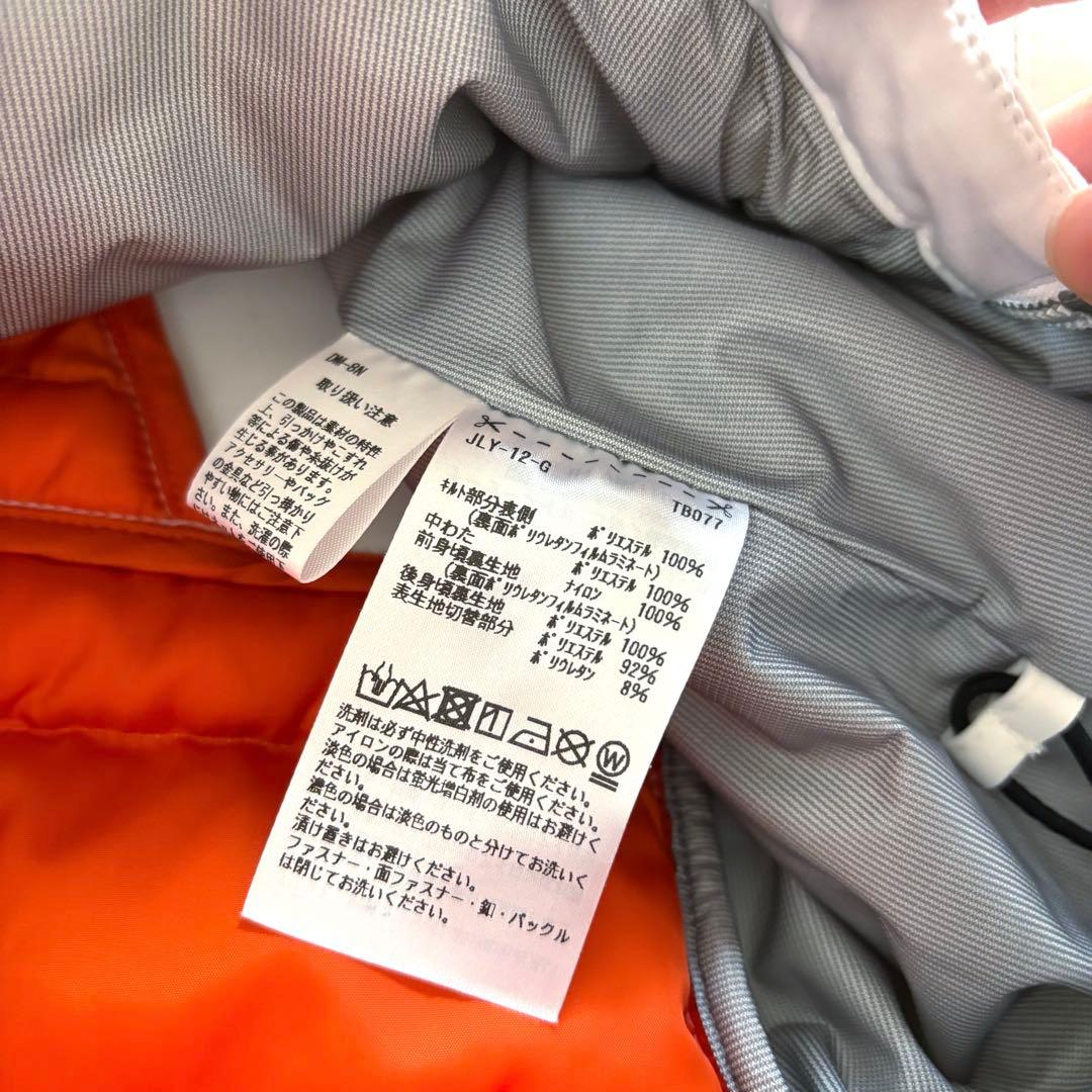 テーラーメイド 中綿 ホワイト ブルゾン ジップ オレンジ ダウン