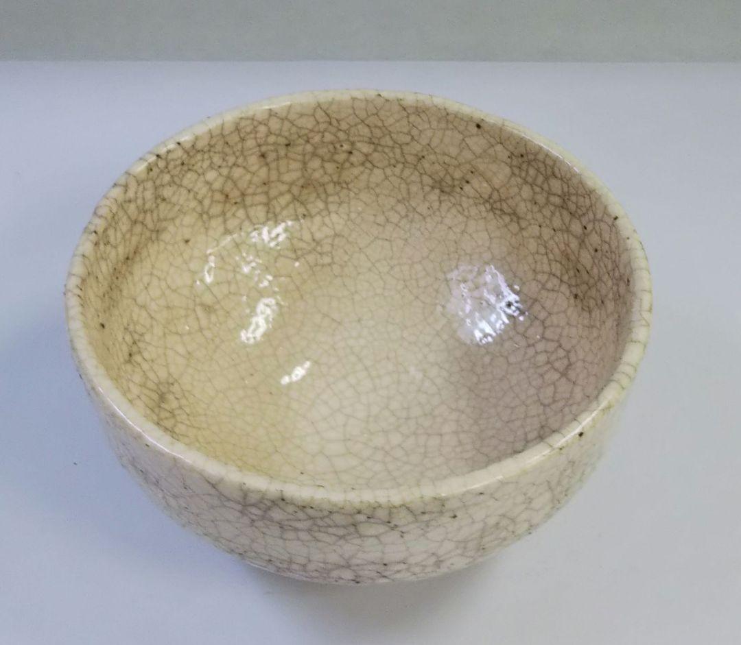 茶道具 茶碗 高麗写 雨漏手 萬古焼 松古窯 佐久間芳丘 裏千家 鵬雲斎 箱書