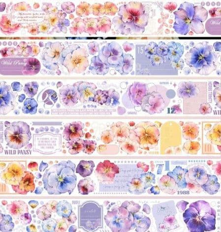 【お得なマステセット】6巻　海外マステ　まとめ売り　装飾マステ