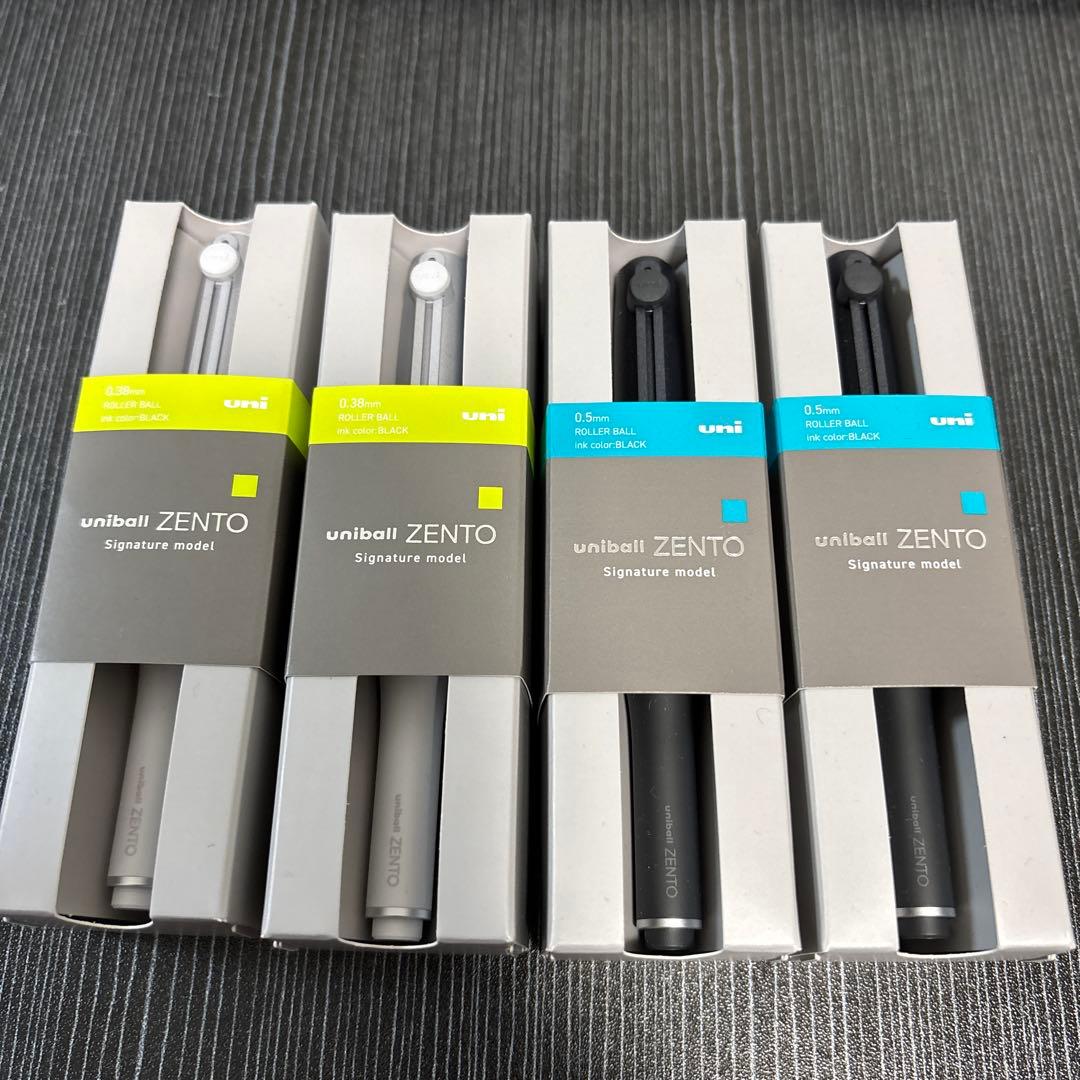 Uniball ユニボールゼント シグニチャー ブラック シルバー 各2本セット