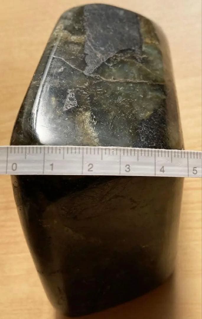 ラブラドライト924g 特大 マダガスカル産 ブルーシラー強 磨き