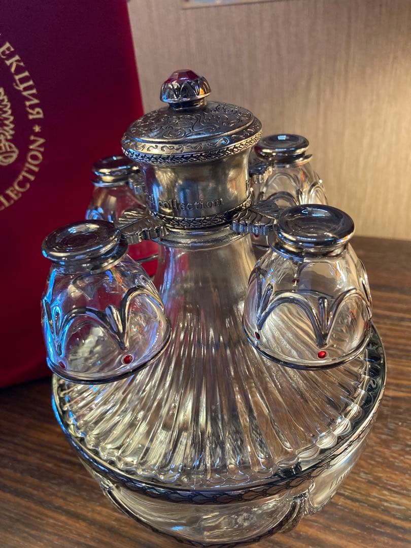 ラドガ インペリアルコレクション 銀 ベネチアングラス デキャンタ 空瓶 空箱