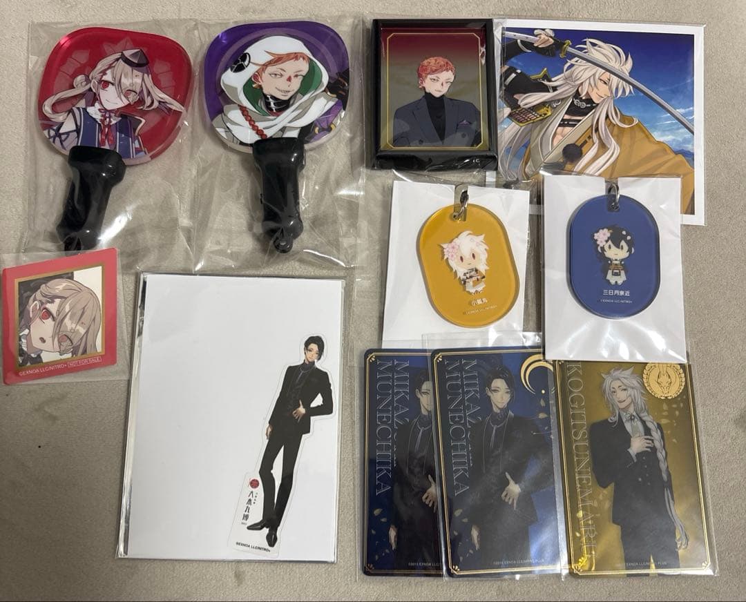 刀剣乱舞 大本丸博 三日月 アクリルタグ クリアステッカー クリアカード