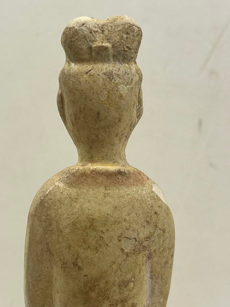 古代中国加彩佣　漢の時代の女官の像　送料込み