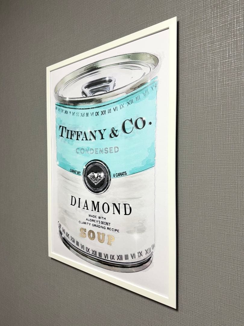 No.255フレーム付きキャンバスアート　ブランドアートポスター　Tiffany