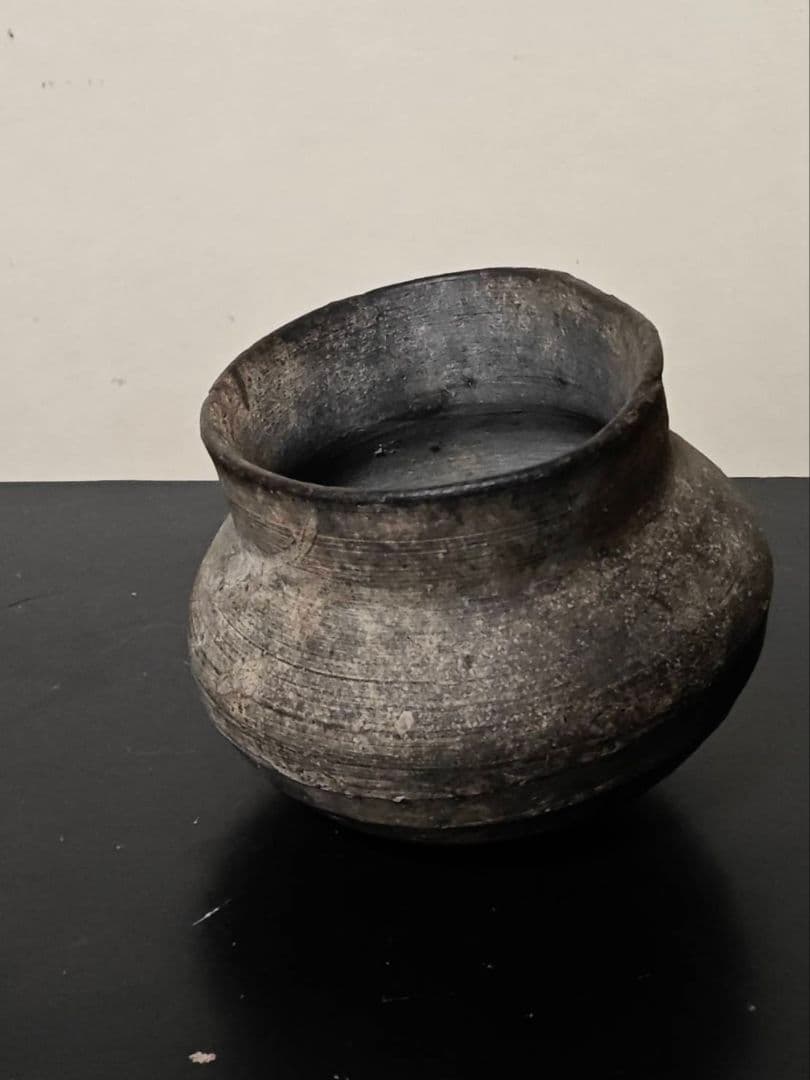 須恵器小壺　古墳時代　塩笥茶碗　考古発掘品　古美術　古代の器　土器　花呼ぶ器