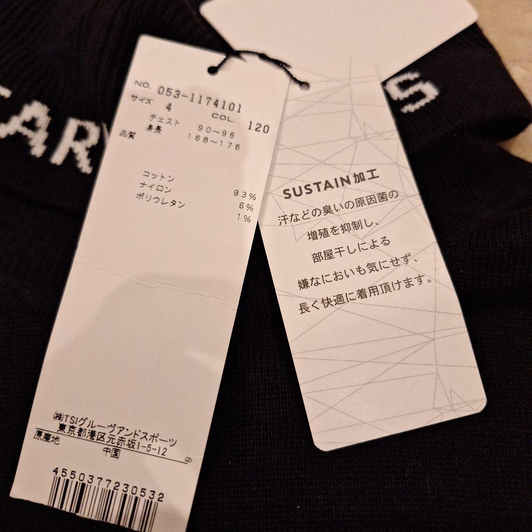 未使用　PEARLYGATES 　パーリーゲイツ　メンズ　ゴルフ　黒Size4