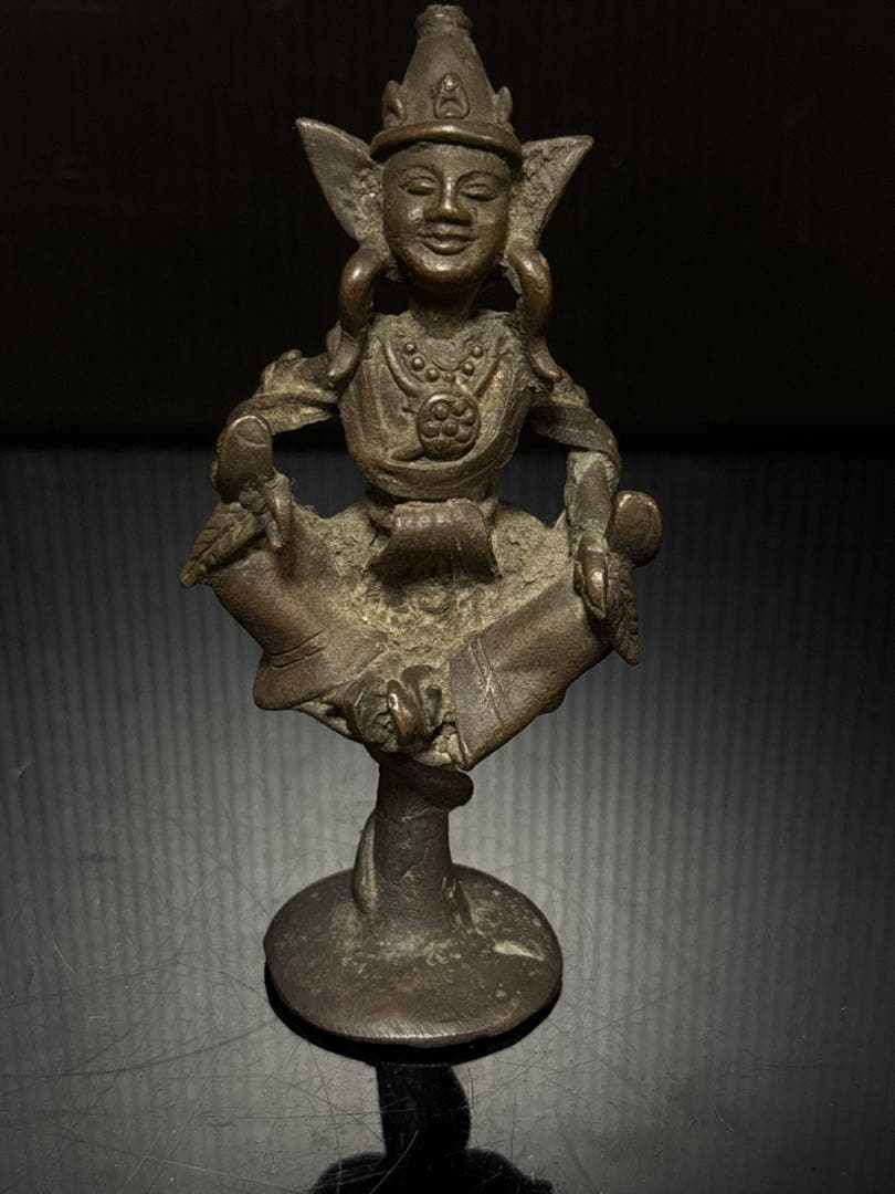 時代 古作 仏教美術 古銅 銅製 小乗仏教 菩薩 梵天像 仏像