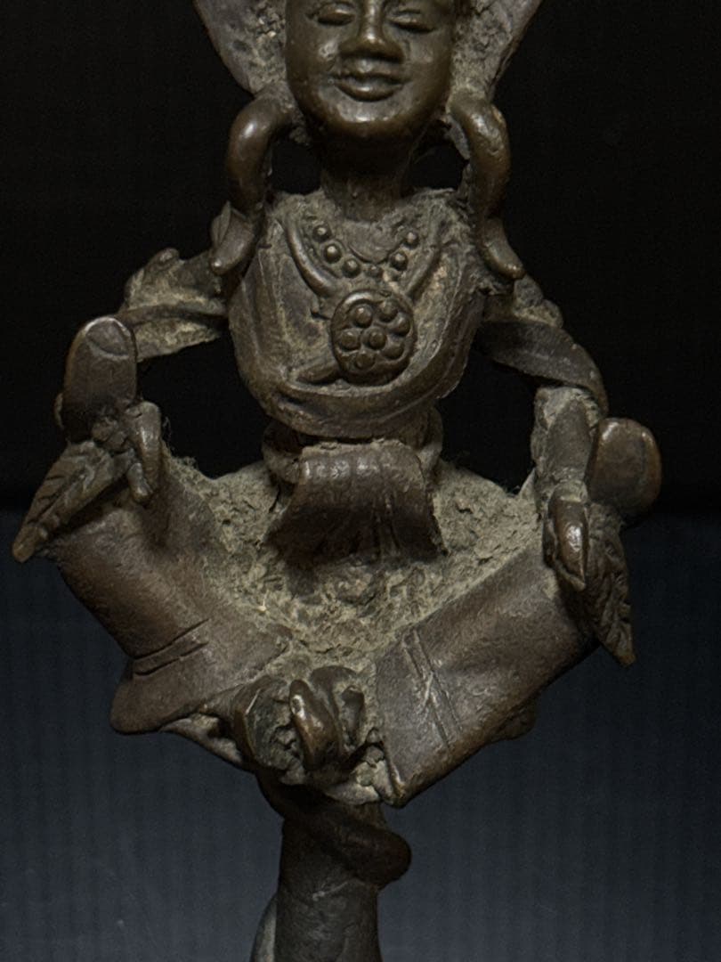 時代 古作 仏教美術 古銅 銅製 小乗仏教 菩薩 梵天像 仏像