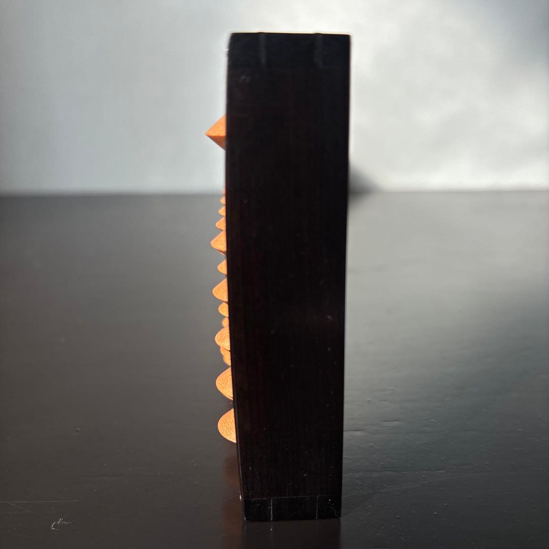 【播州の名人 美術工芸品】播州そろばん 二代中塚義雄【5つ珠 極上樺玉 黒檀枠】