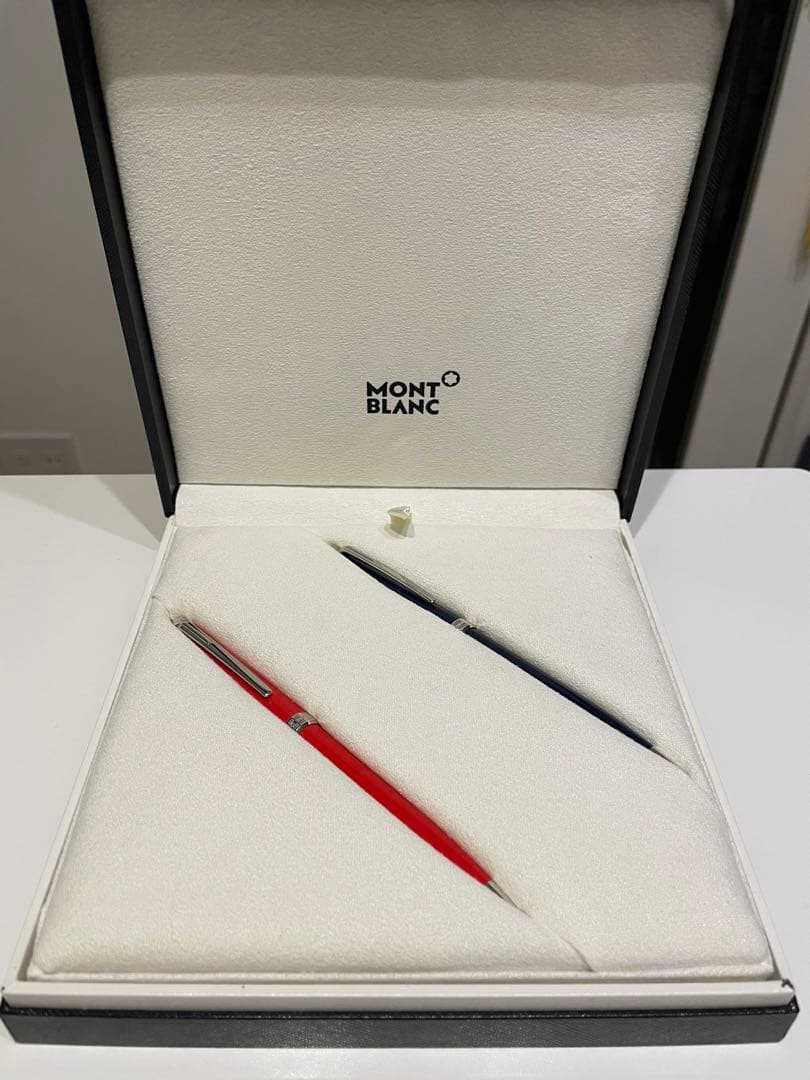 【新品・未使用】モンブラン　ボールペン　モデナレッド&ブルー　2本セット　箱付