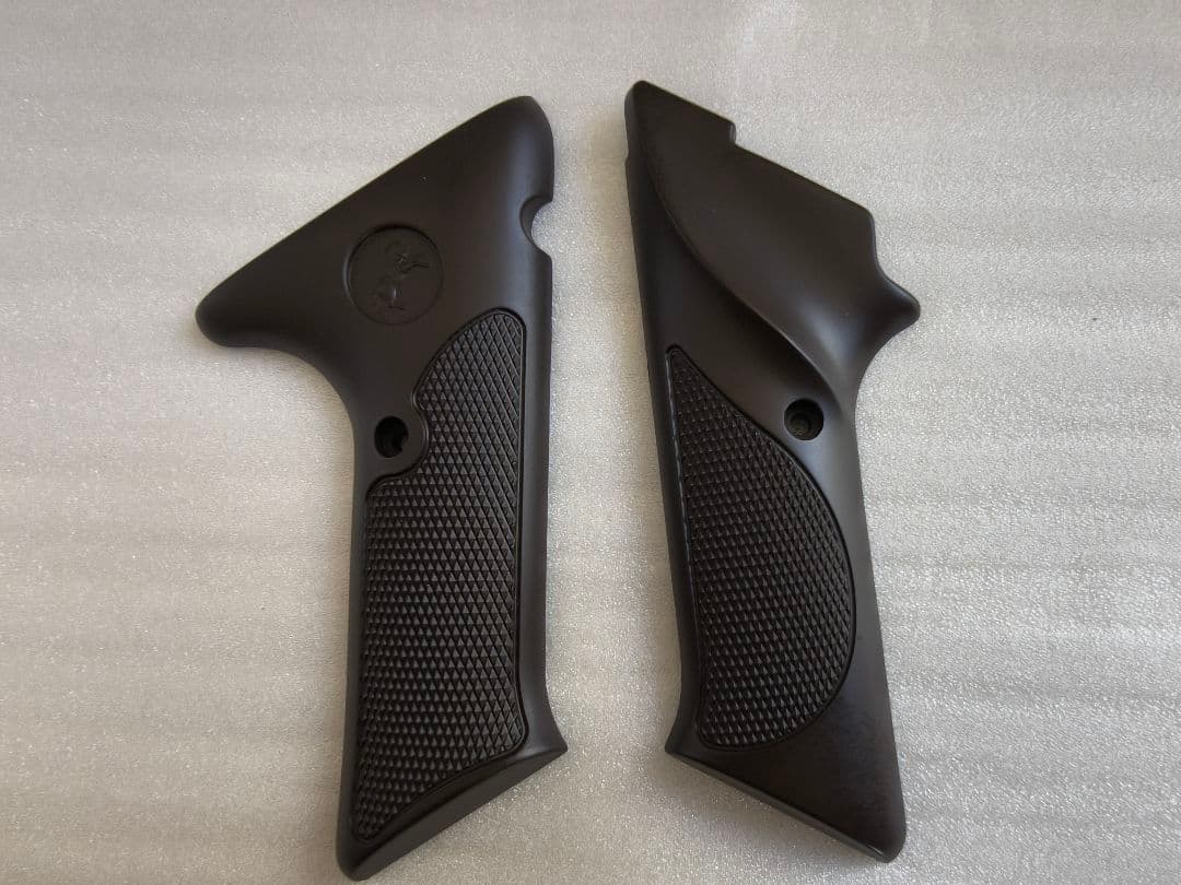 C①モデルガン　CAWコルトウッズマンショートバレルカスタム木製グリップ付