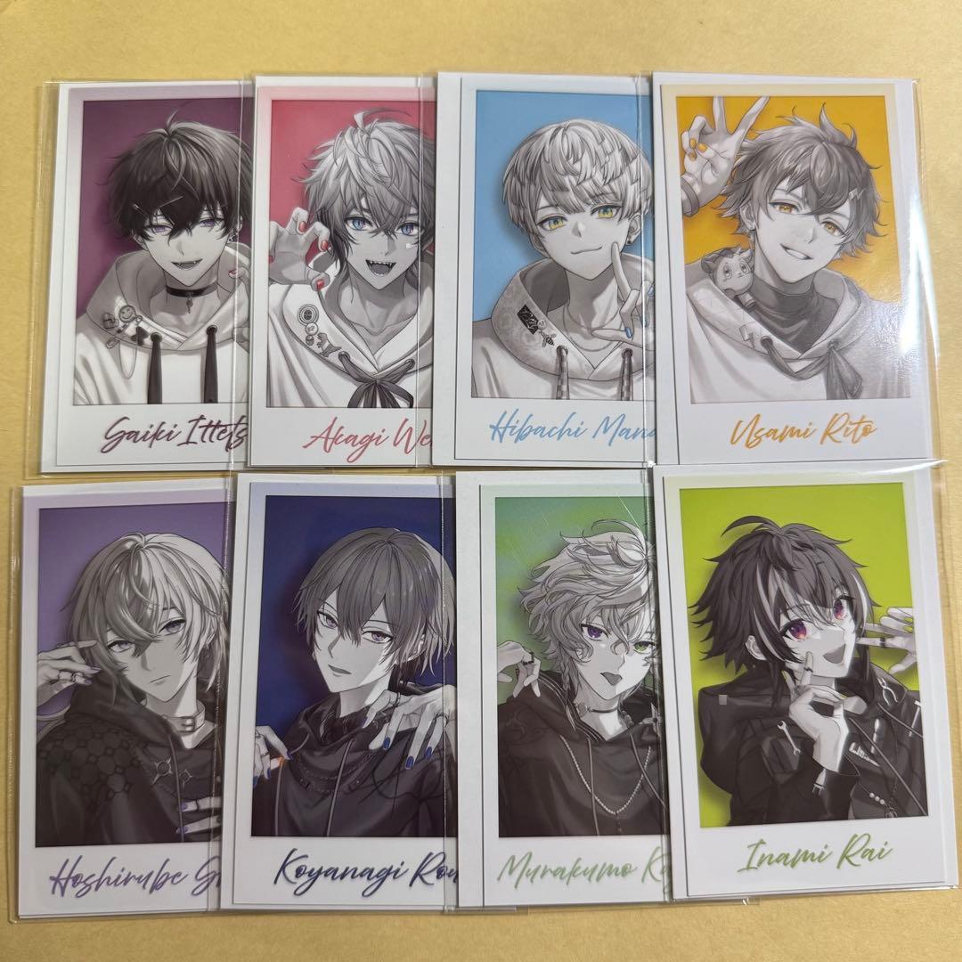 にじネイル 特典 チェキ 佐伯 赤城 緋八 宇佐美 星導 小柳 叢雲 伊波 8点