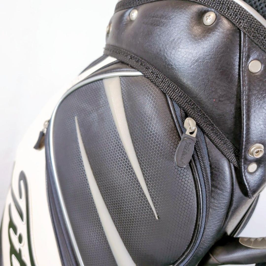Titleist タイトリスト ゴルフキャディバッグ 黒 白 ブラック ホワイト