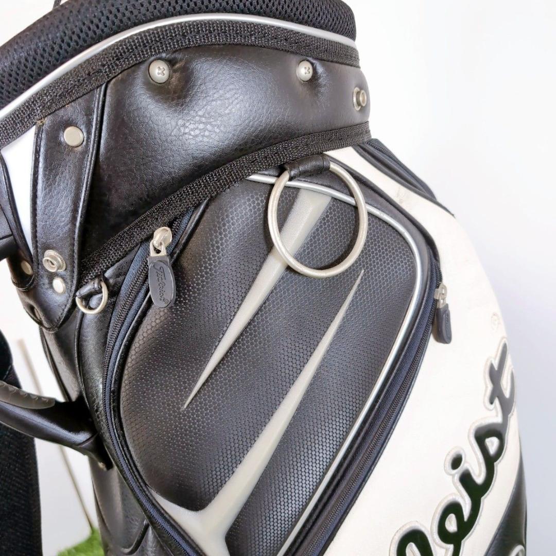 Titleist タイトリスト ゴルフキャディバッグ 黒 白 ブラック ホワイト