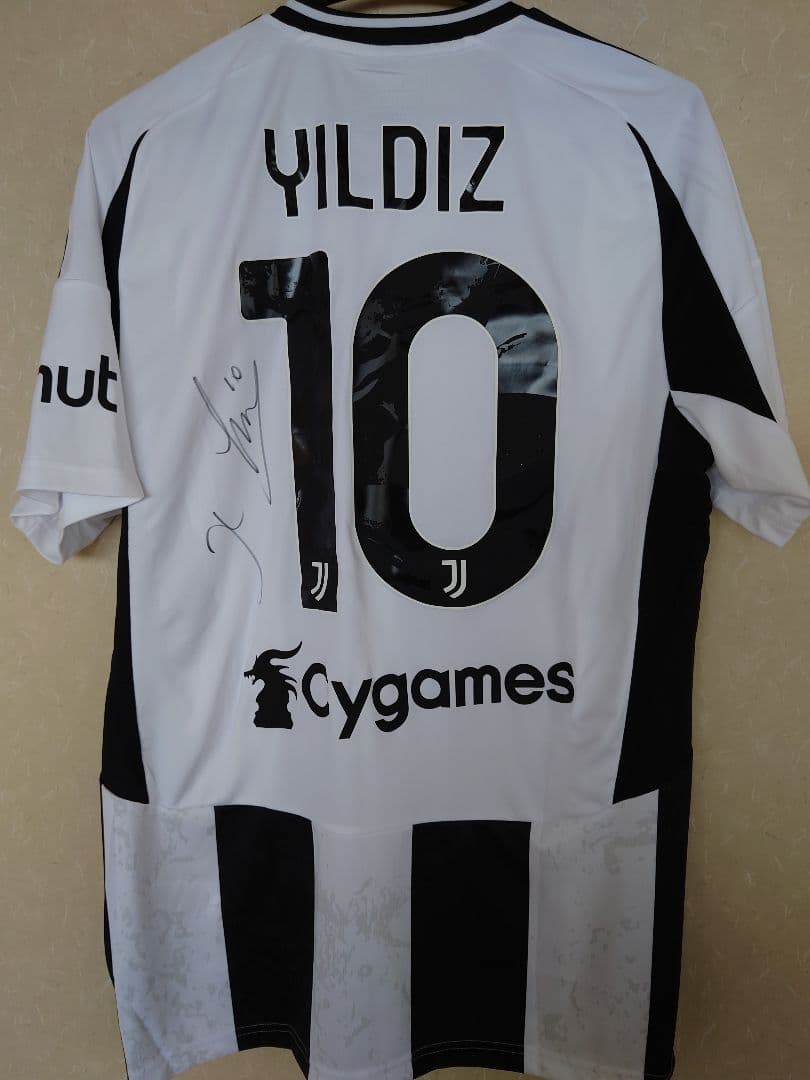 ユヴェントス ユルディズ サイン入りユニフォーム タグ付 証明書付 XL