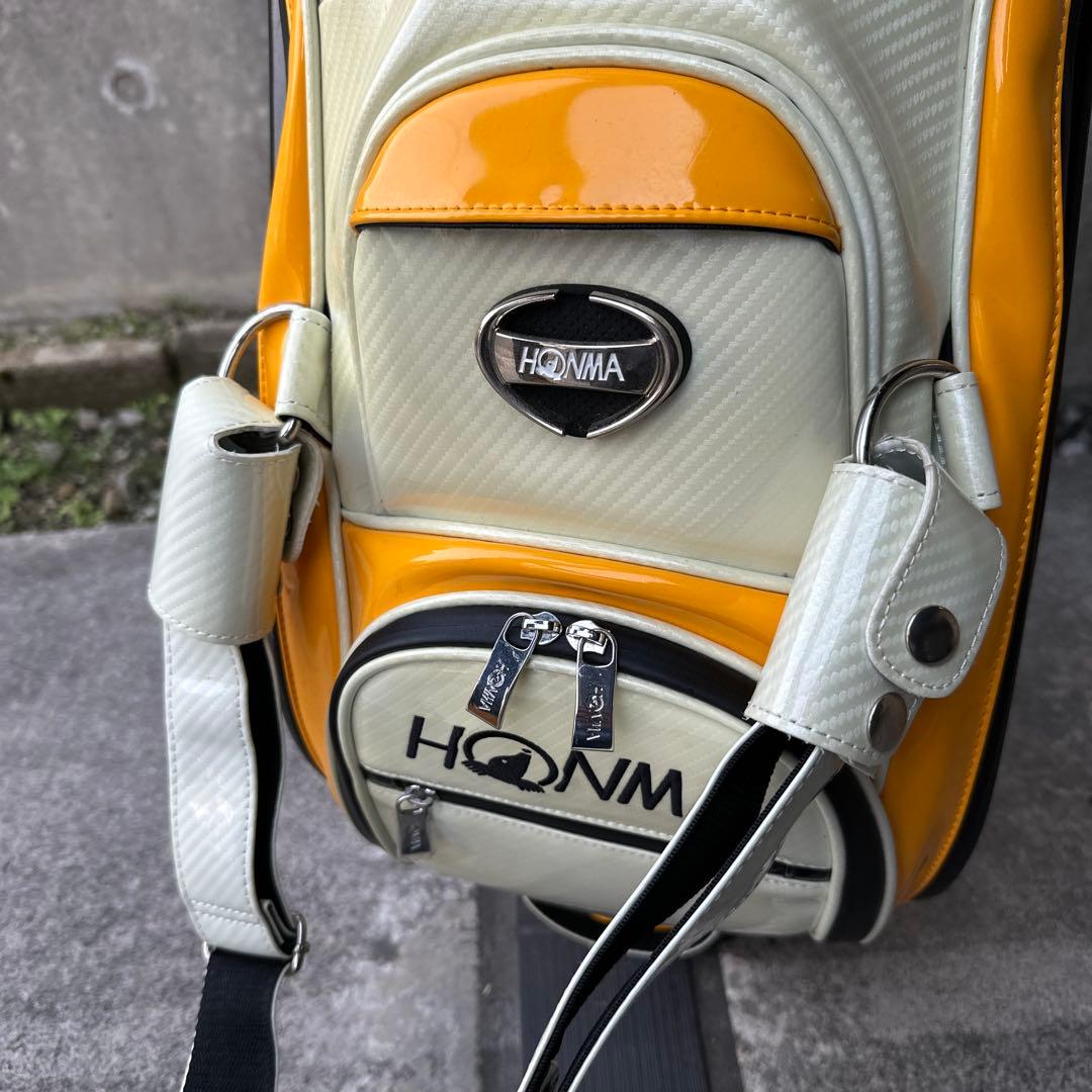 HONMA キャディバッグ ホワイト/イエロー