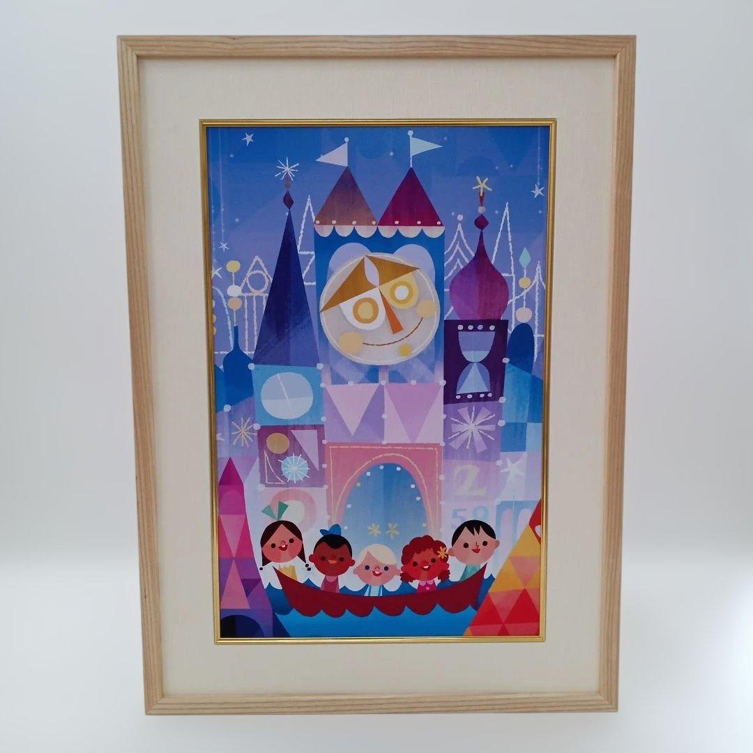 【額装済み】ディズニーイッツ・ア・スモールワールドポスター