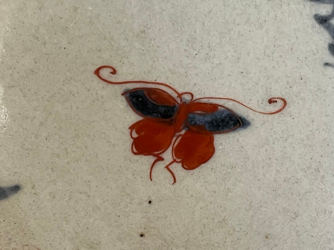 江戸中期頃　古伊万里６寸色絵皿