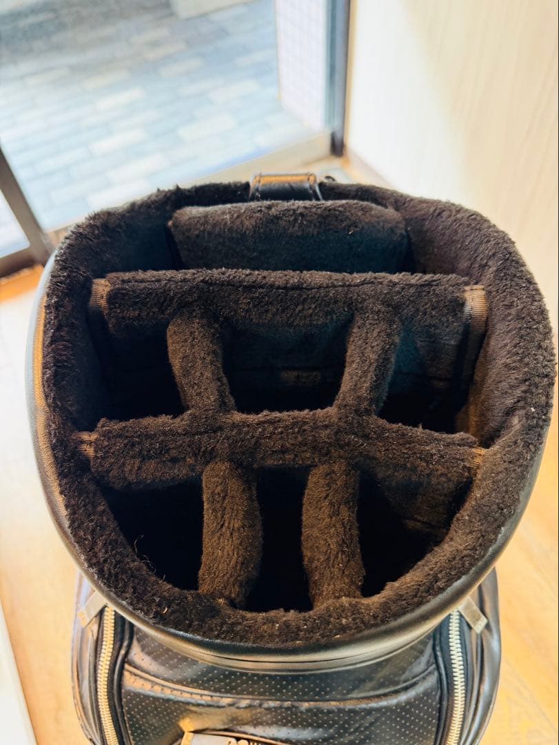 J.Lindeberg リンドバーグ キャディバッグ ゴルフ 黒 ロゴ型押し