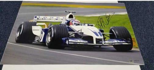 F1、直筆サイン、 写真、 ファン・パブロ・モントーヤ、証明書、シリアルナンバー