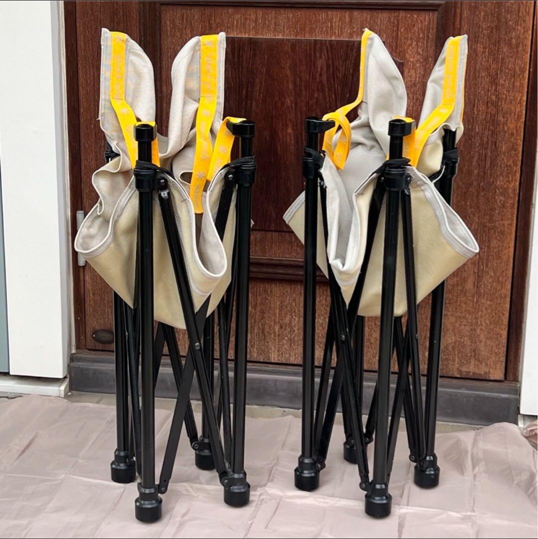 【廃盤レア】　2脚セット　peak チェア　イエロー　自立　アウトドア