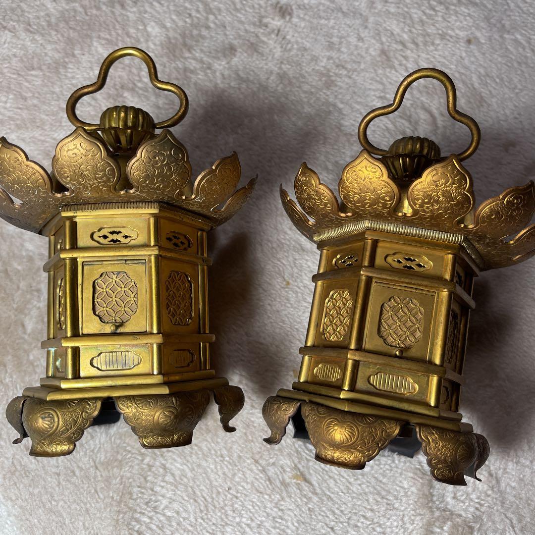 仏具 金灯篭 2台