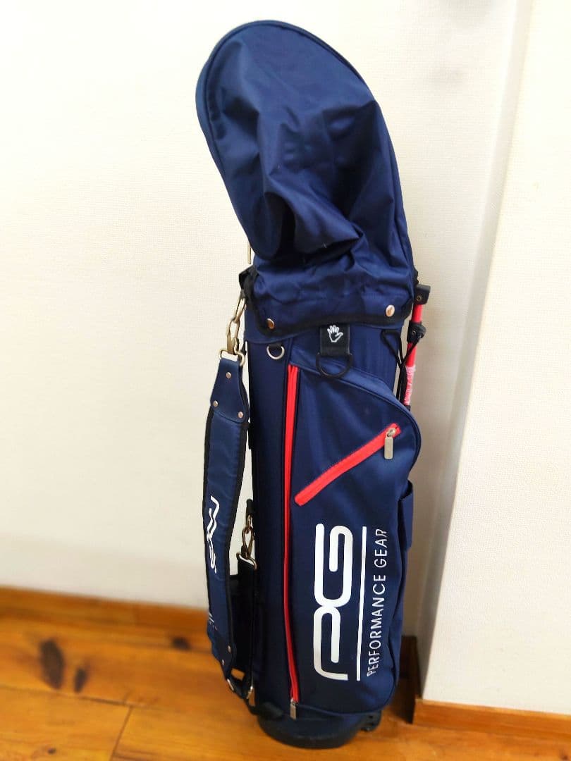 最安値【お早めにどうぞ】PG 【美品】パフォーマンスギアキャディバッグ ネイビー