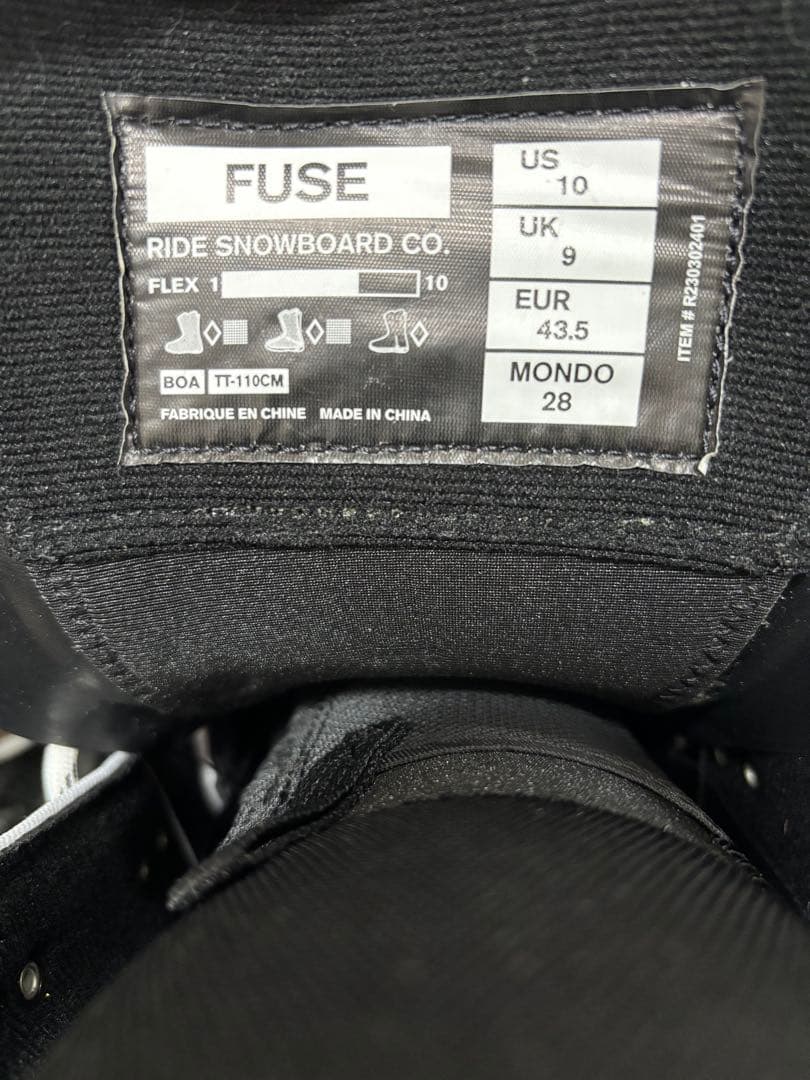 RIDE FUSE MILK ライドフューズ フリースタイルブーツ28cm