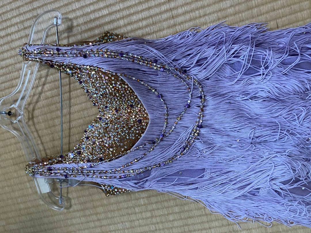 チャコット　社交ダンス　ラテンドレス　ラベンダーカラー