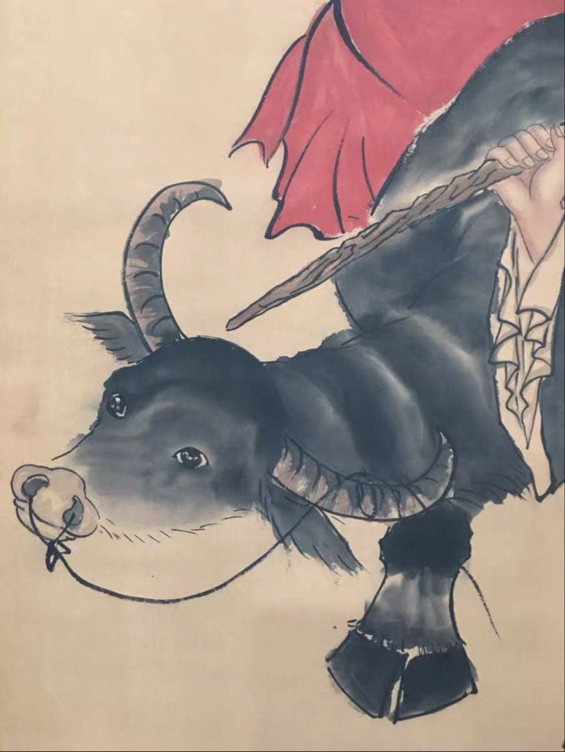 【中国美術】王西京 人物画 掛け軸｜中国人物画名作｜宣紙｜床の間・東洋美術