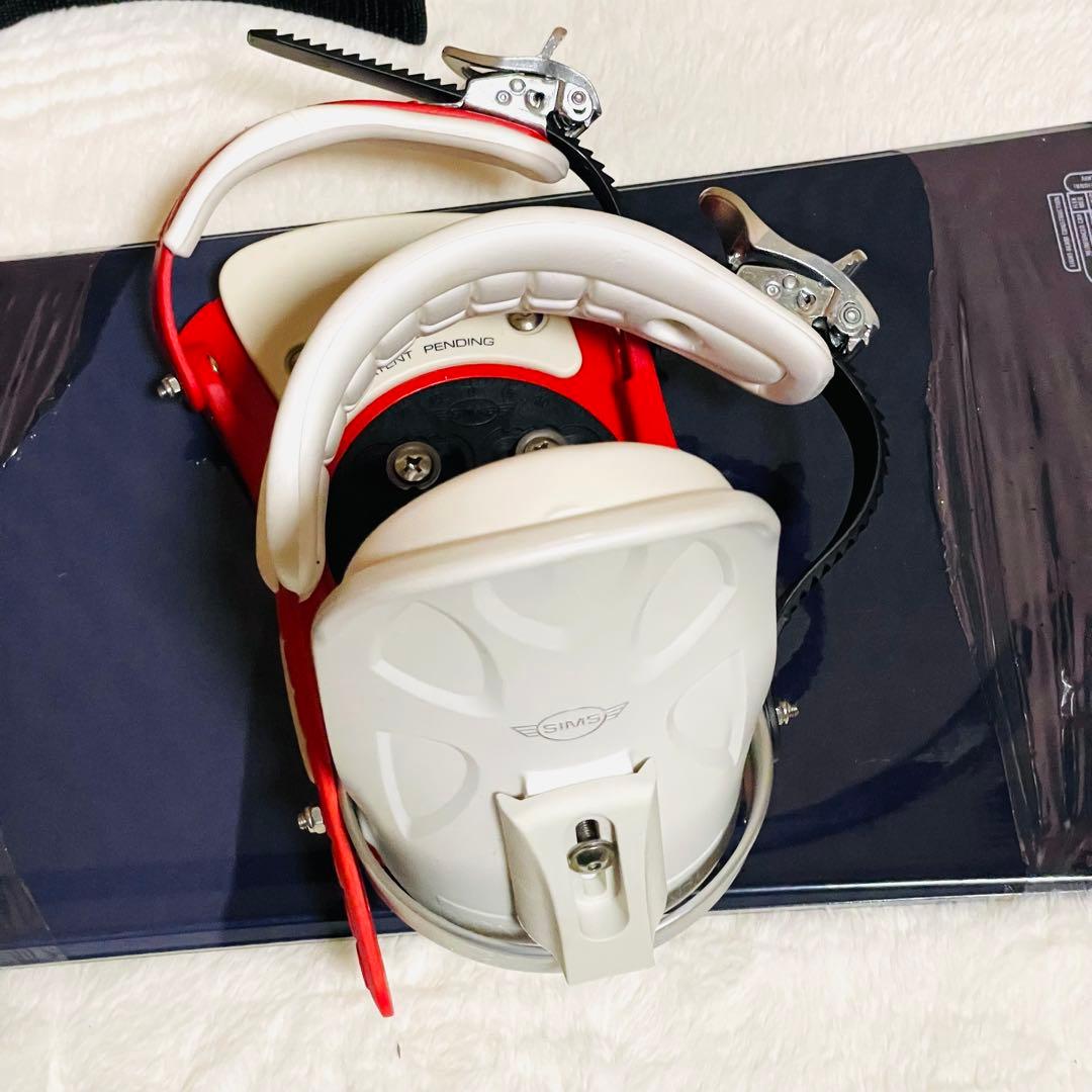 【新品】SIMSスノーボード146cmビンディングS/Mリーシュコード バッグ