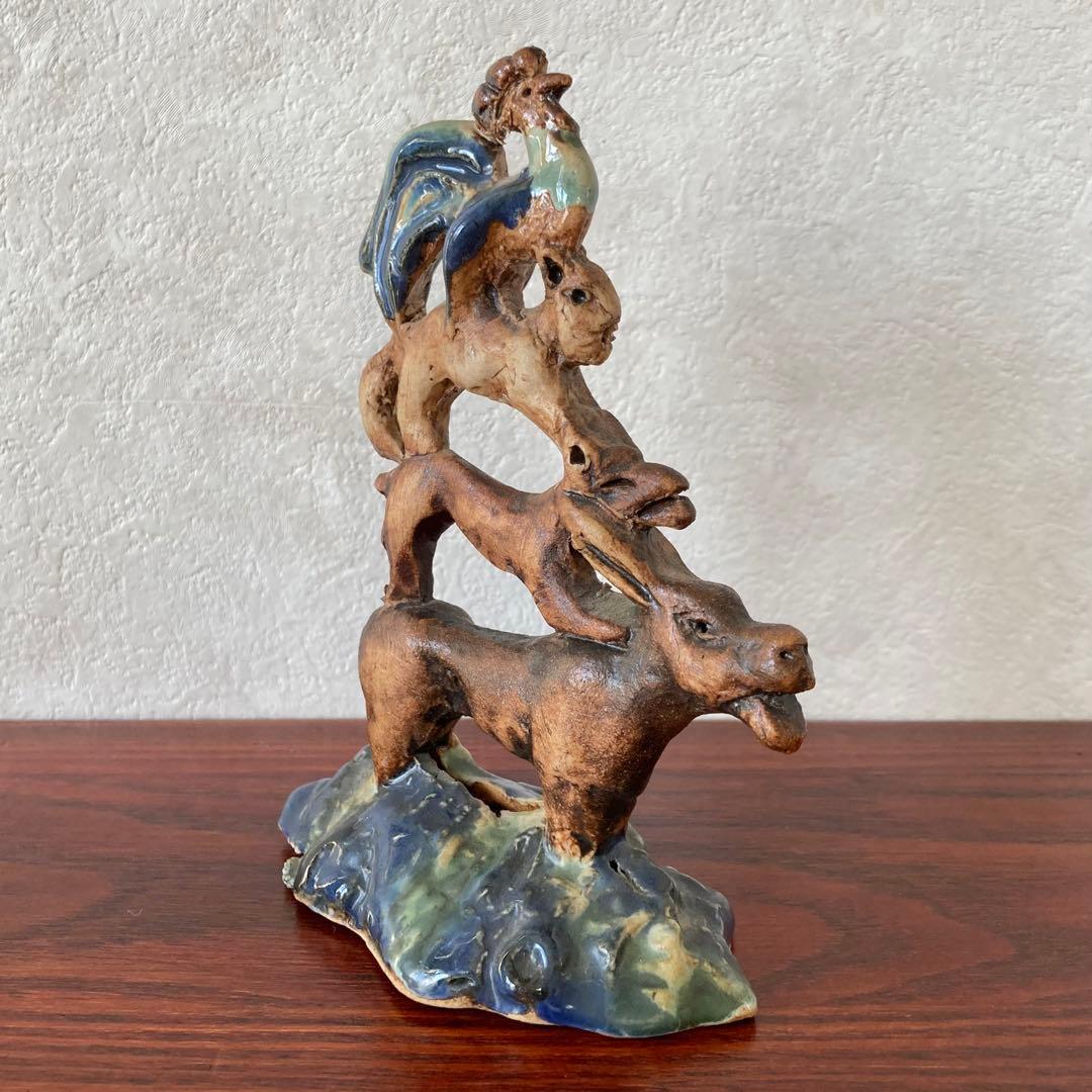 ブレーメンの音楽隊　オブジェ　置物　ドイツ　ヴィンテージ