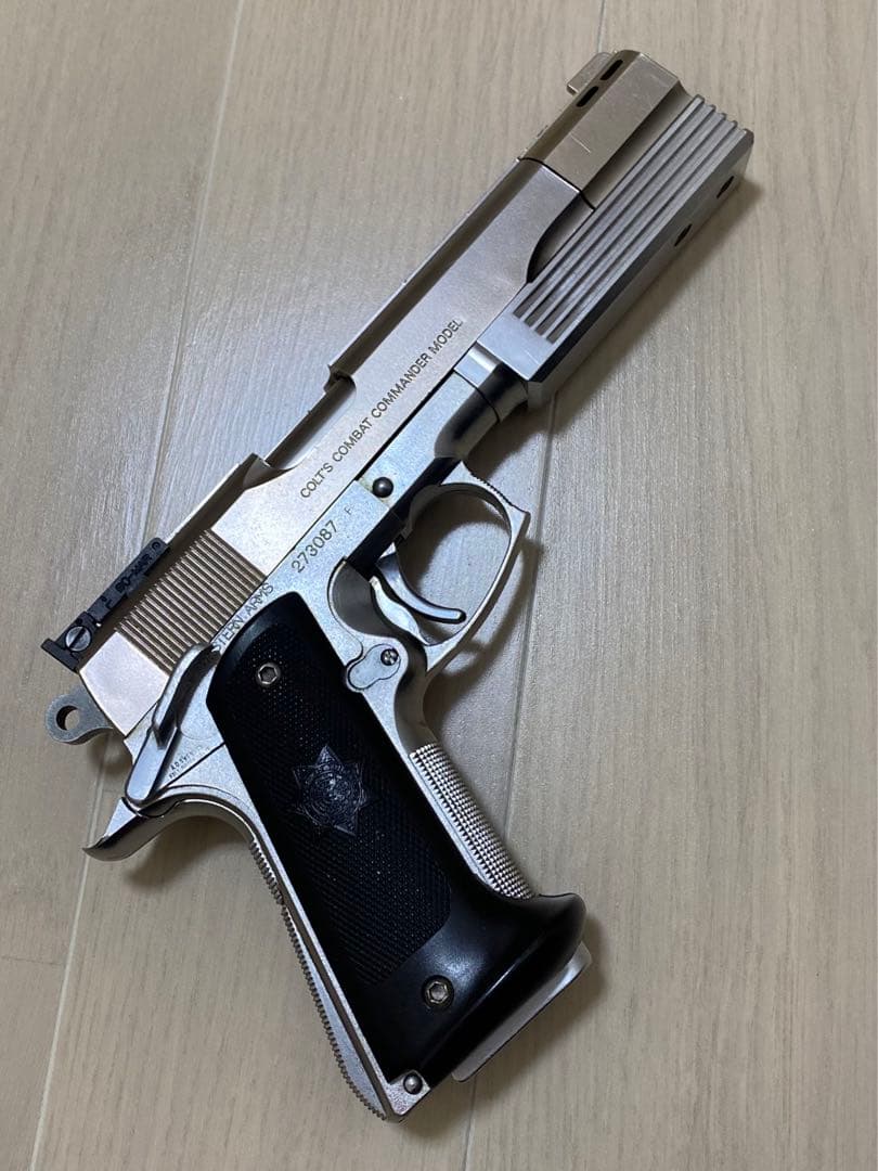 WA 製 コルト コンバットコマンダー シルバーモデル 固定スライド ジャンク品