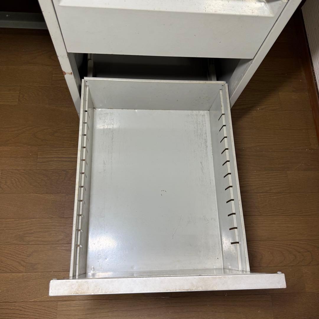 UCHIDA オフィスデスク 事務机 机 グレー レトロ 昭和レトロ