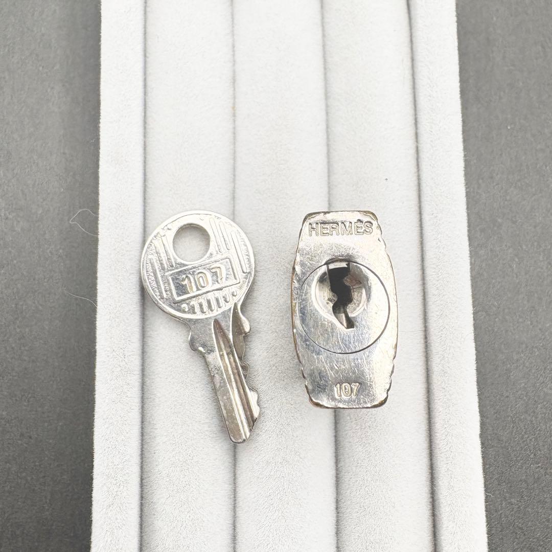 HERMES カデナ パドロック 南京錠 107 シルバー