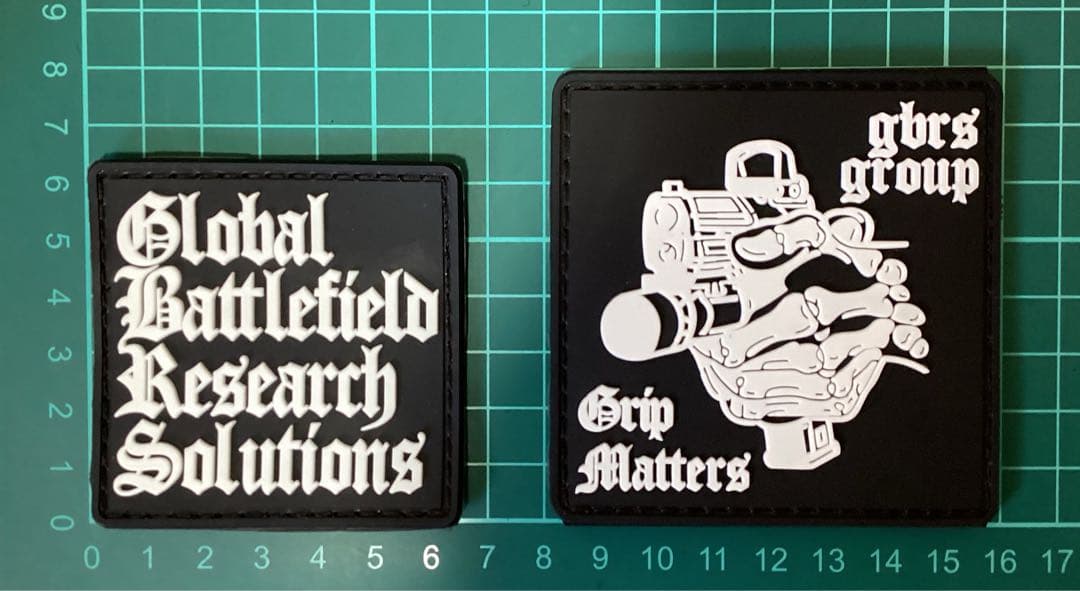 GBRSグループ ミリタリー ラバーパッチベルクロ ワッペン 9枚セット