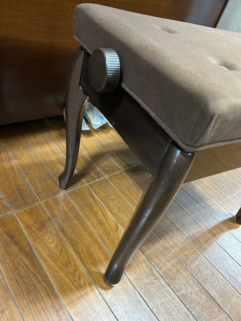 高低自在ピアノ椅子　YAMAHA 猫脚　ウォルナット