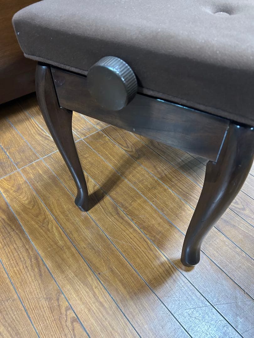 高低自在ピアノ椅子　YAMAHA 猫脚　ウォルナット