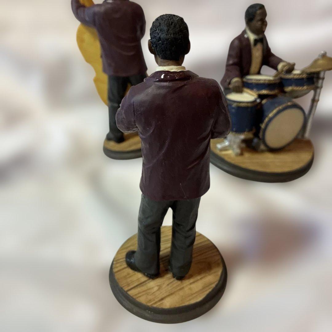【希少】美品　レトロ　骨董品　ジャズバンドフィギュア　黒人　置物　コレクター　7