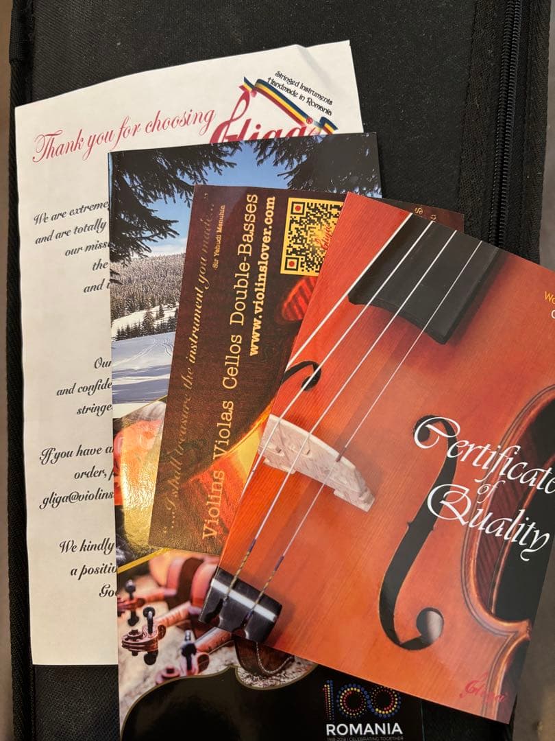 【良響】 グリガ Gliga バイオリン 3/4 付属品セット