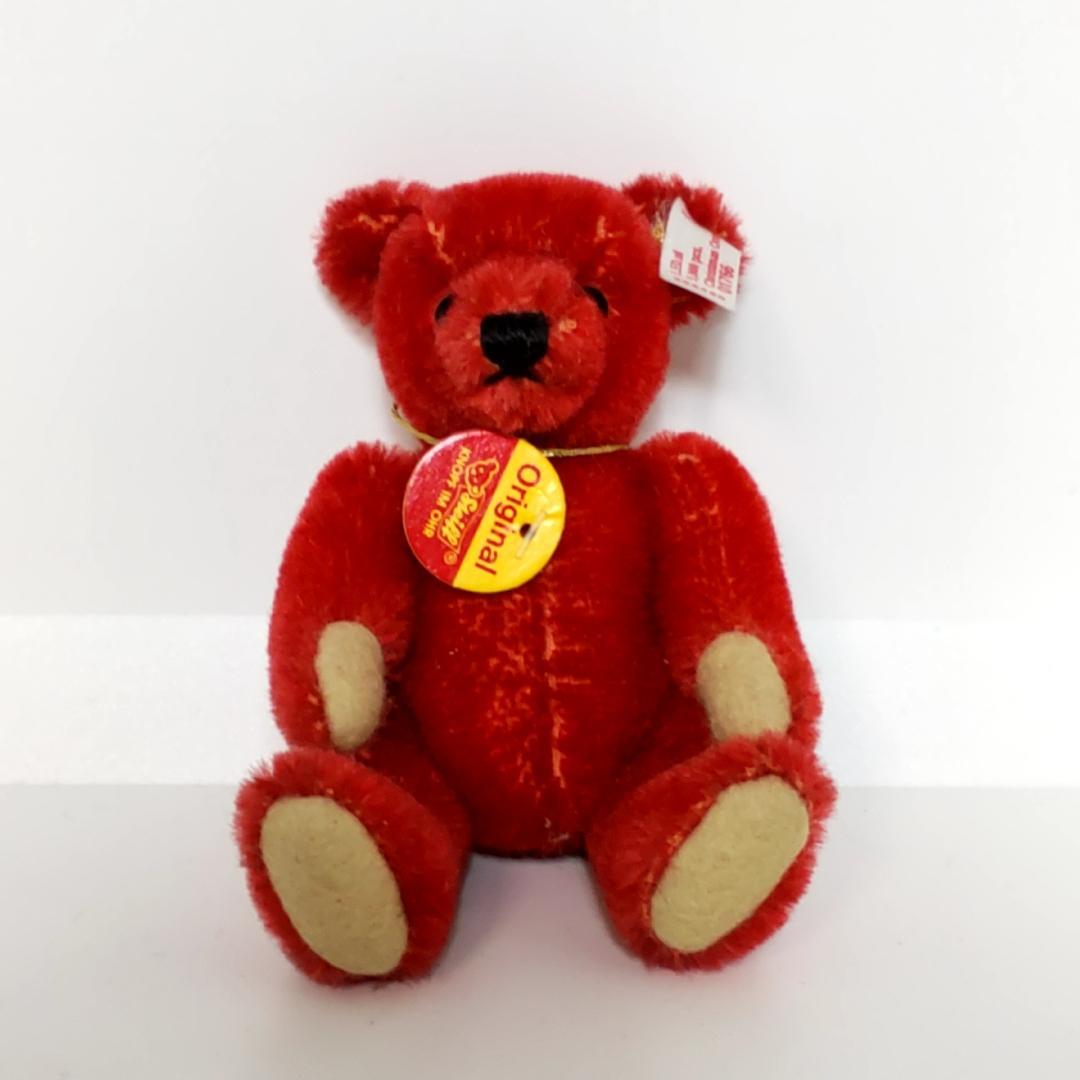 Steiff　シュタイフ　ミニテディベア　ぬいぐるみ　赤　レッド