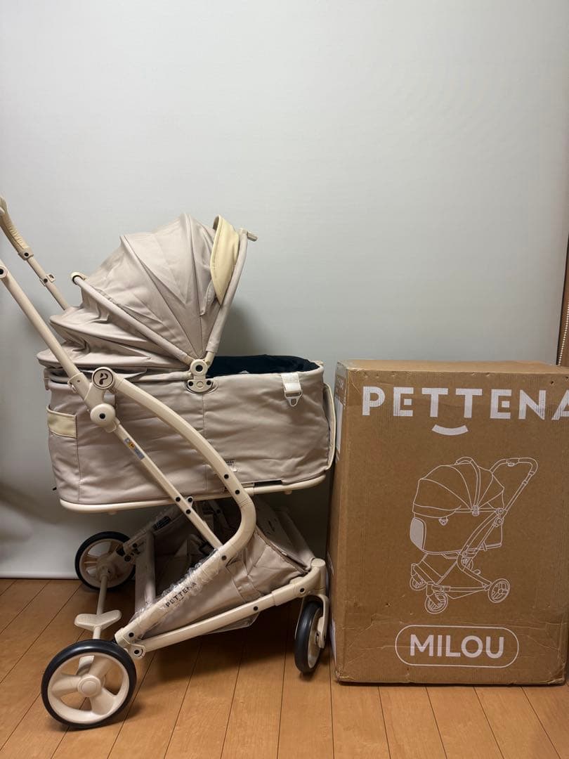 み*こ様 PETTENA MILOU ペットカート クリーム色